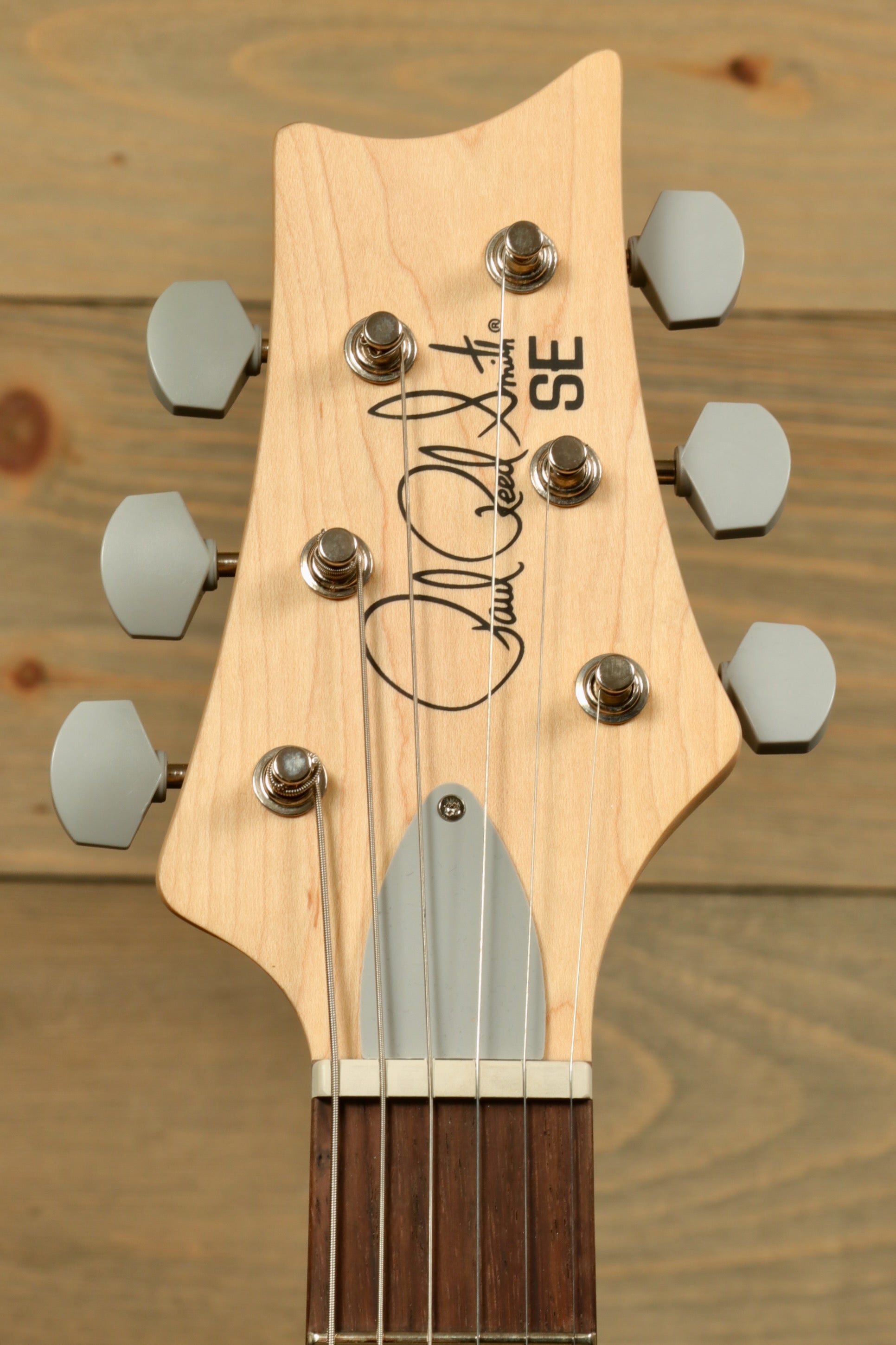 PRS SE Silver Sky Electric Guitar - Trad Blue with Rosewood Fingerboard, headstock view