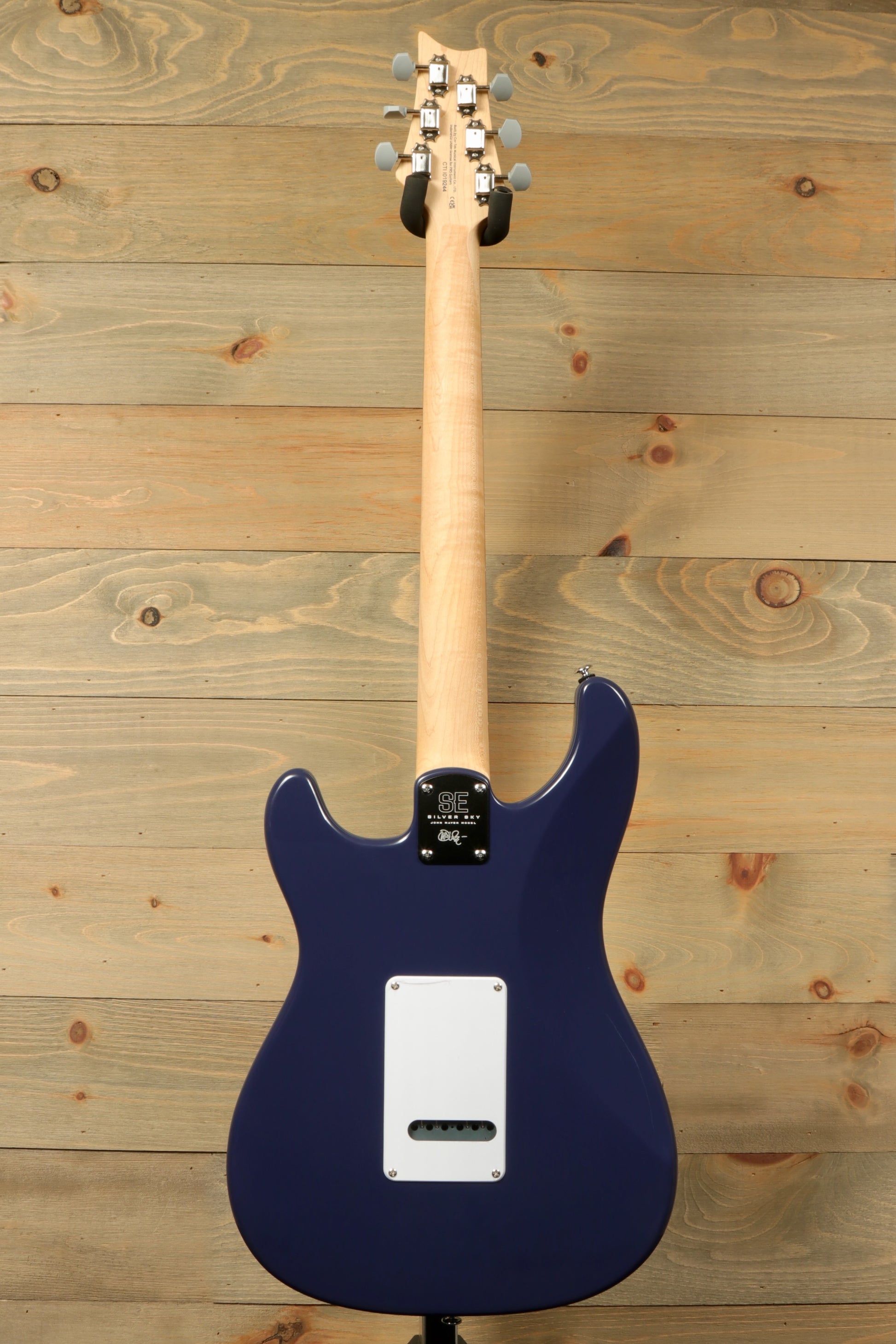 PRS SE Silver Sky Electric Guitar - Trad Blue with Rosewood Fingerboard, back view