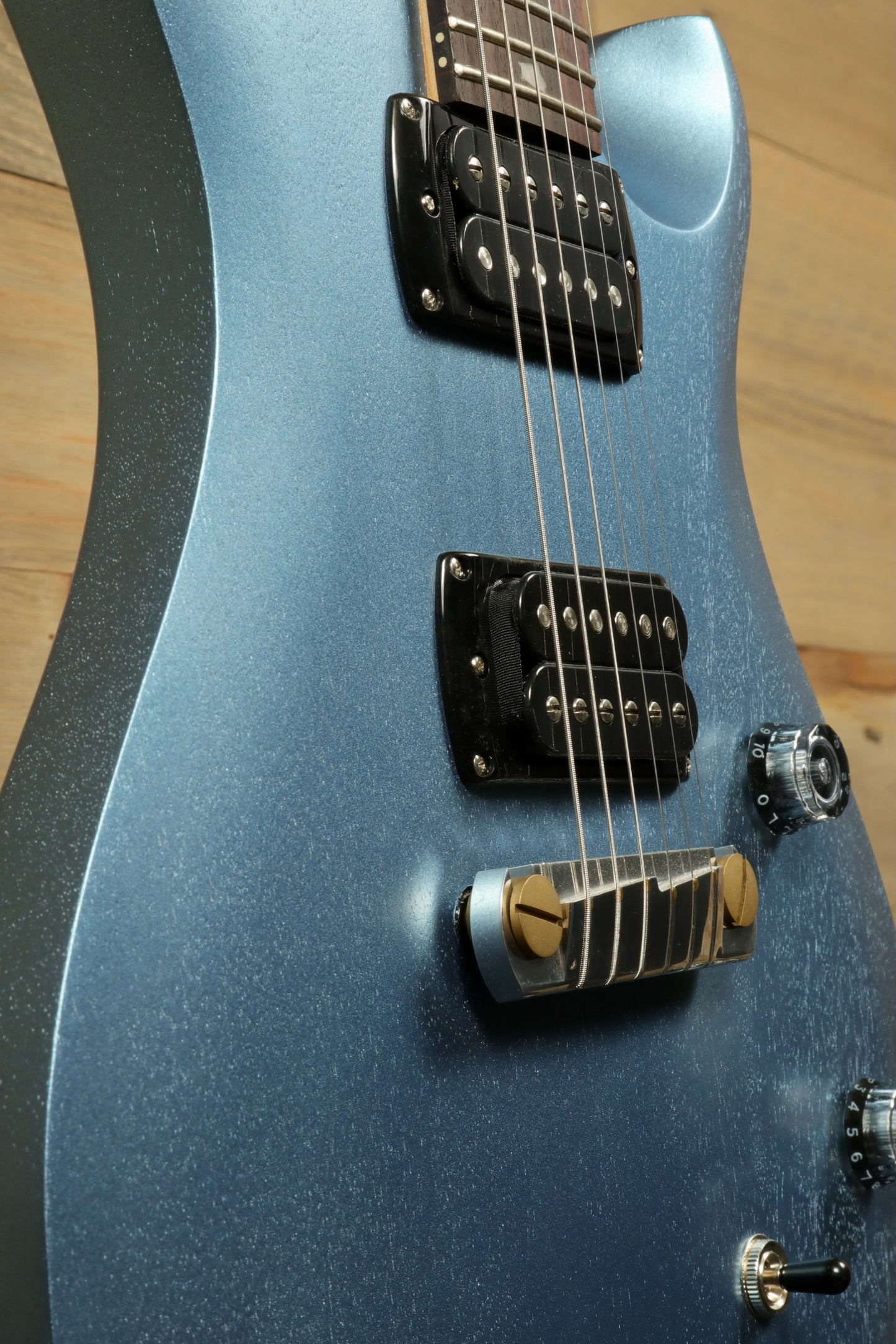 PRS Stop Tail guitar Metro East in sparkling blue finish with classic humbucker pickups