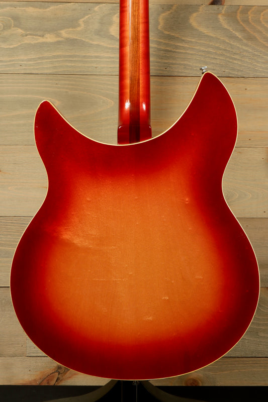 Rickenbacker 360 hollow body electric guitar in sunburst finish, back view
