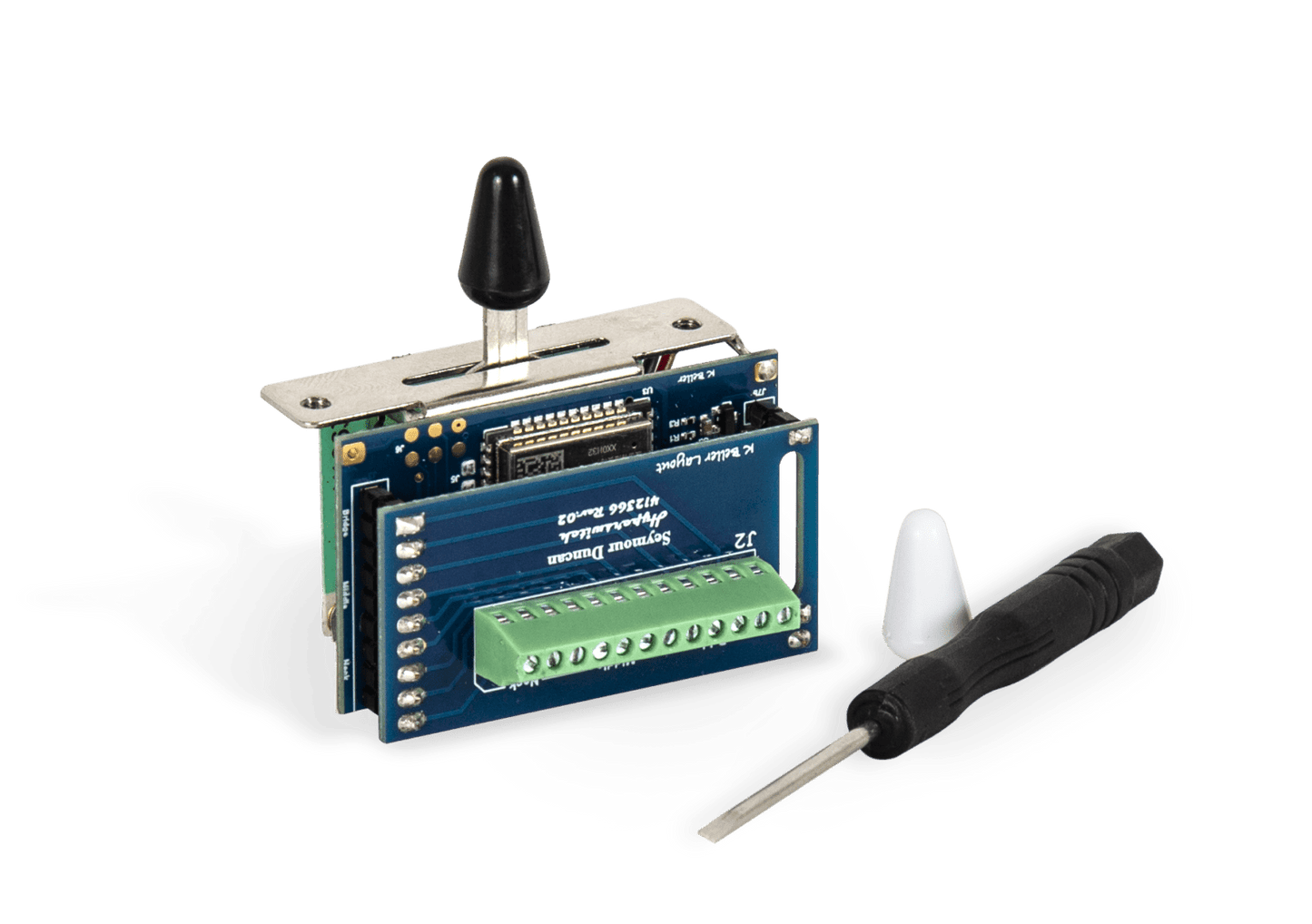 Seymour Duncan HyperSwitch BT 5-way switch with mounting hardware and screwdriver for guitar customization