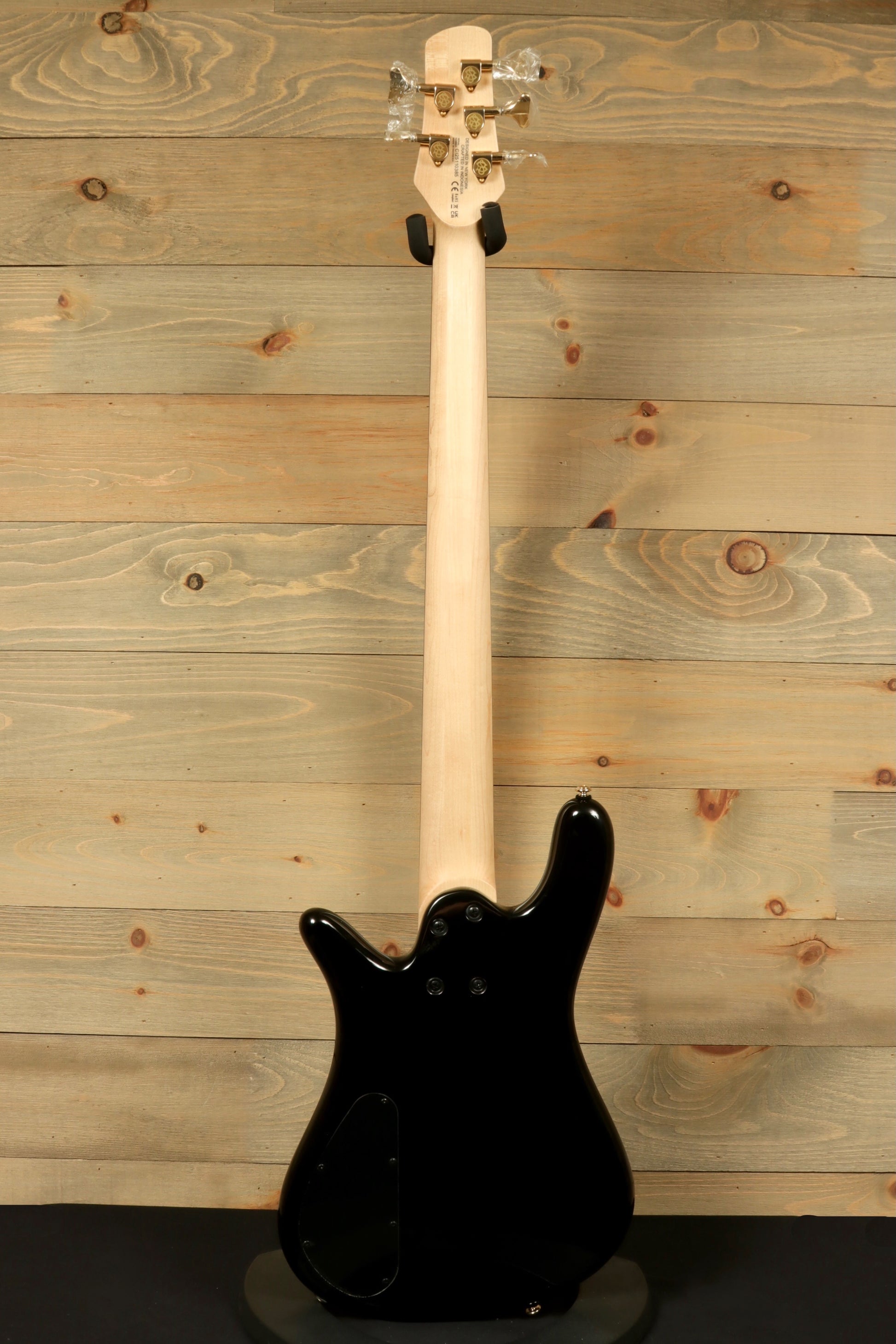 Spector Icon NS-5 5-string Electric Bass Guitar - Black Stain Gloss, rear view