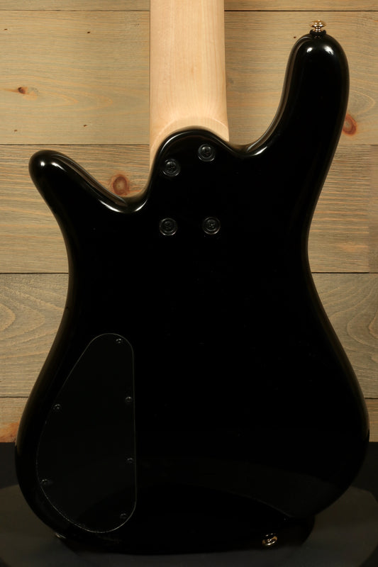 Spector Icon NS-5 5-string Electric Bass Guitar in Black Stain Gloss, back view