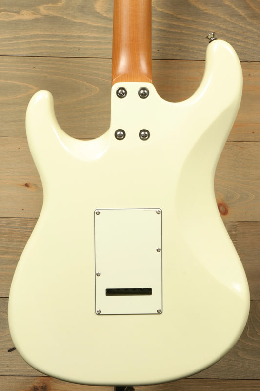 Tagima T 640 SUPER electric guitar in white, back view showcasing the design and finish