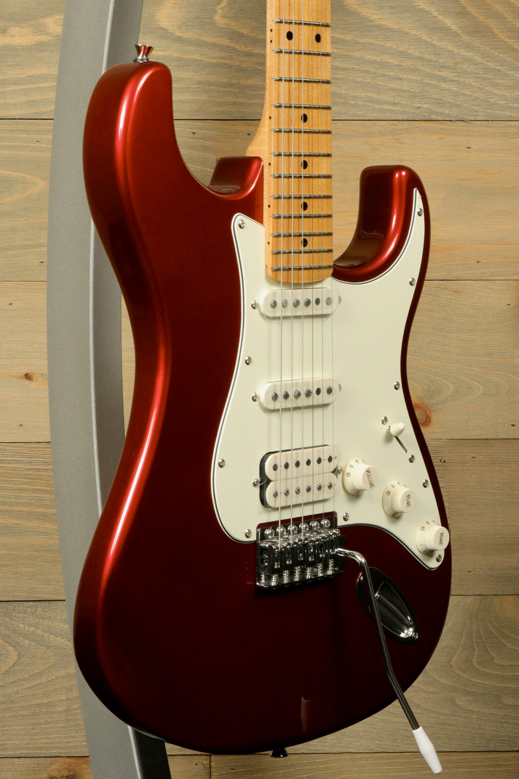 Tagima TG 540 electric guitar in glossy red finish with maple neck and vintage style pickups