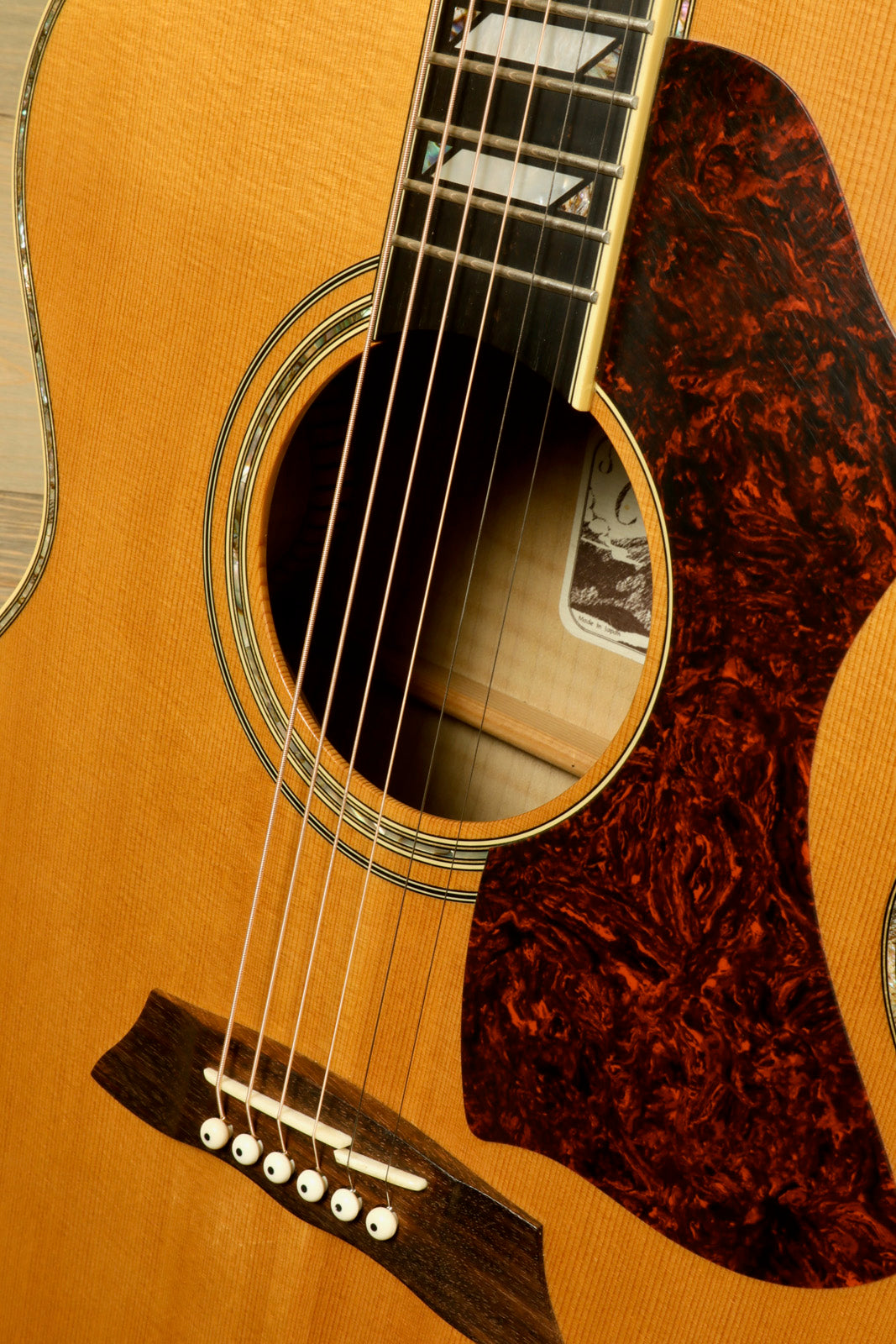 Takamine AJ250S with Hardshell Case RARE acoustic guitar showcasing detailed wood craftsmanship and classic design