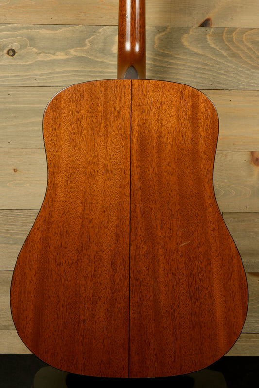 Taylor 1997 510 acoustic guitar back view with rich mahogany finish, includes original hardshell case