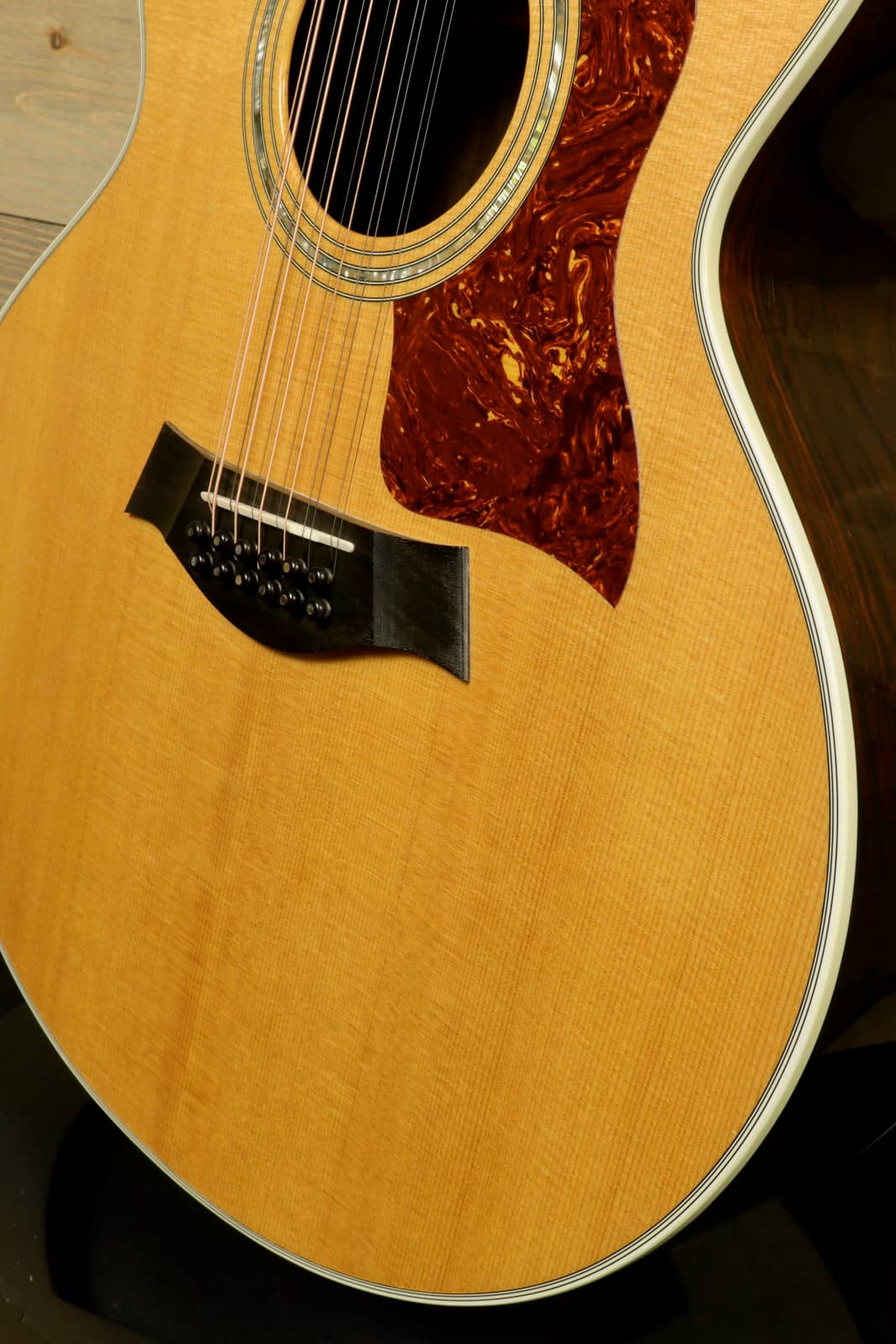 Taylor 2003 Taylor 855-CE L1 (Brazilian Rosewood) with Taylor HSC, close-up view, used condition