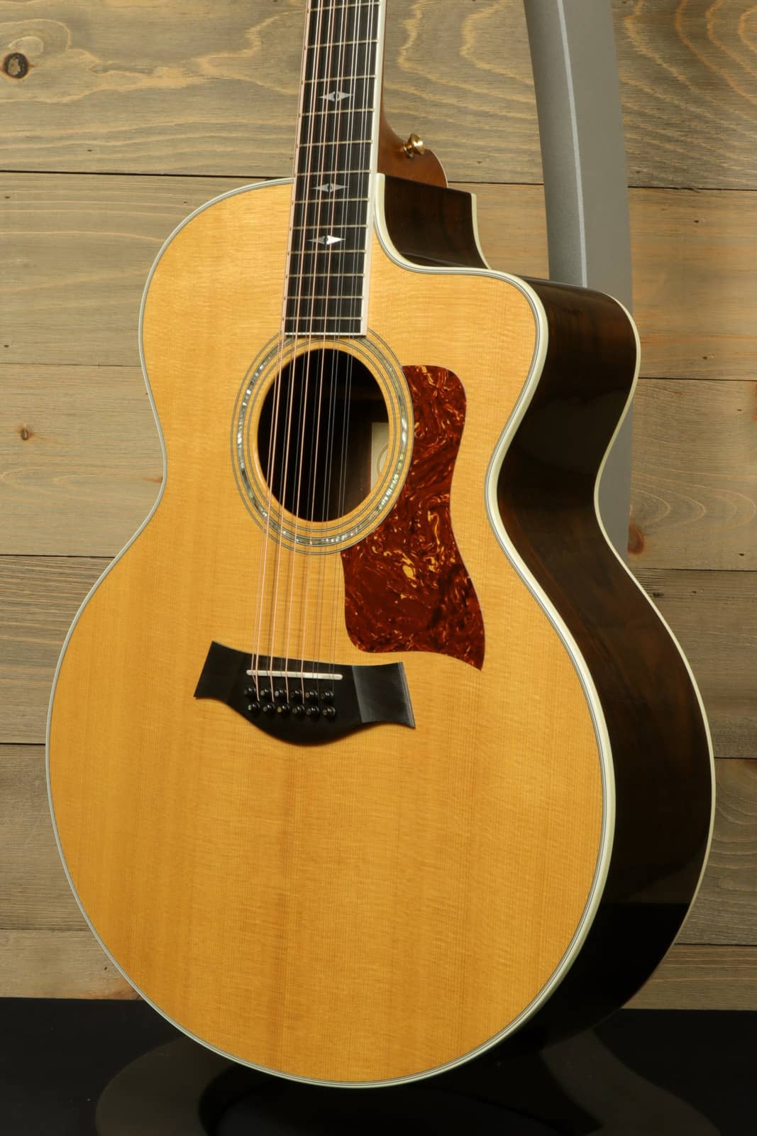 Taylor 2003 Taylor 855-CE L1 in natural finish, front view, used condition with Brazilian Rosewood