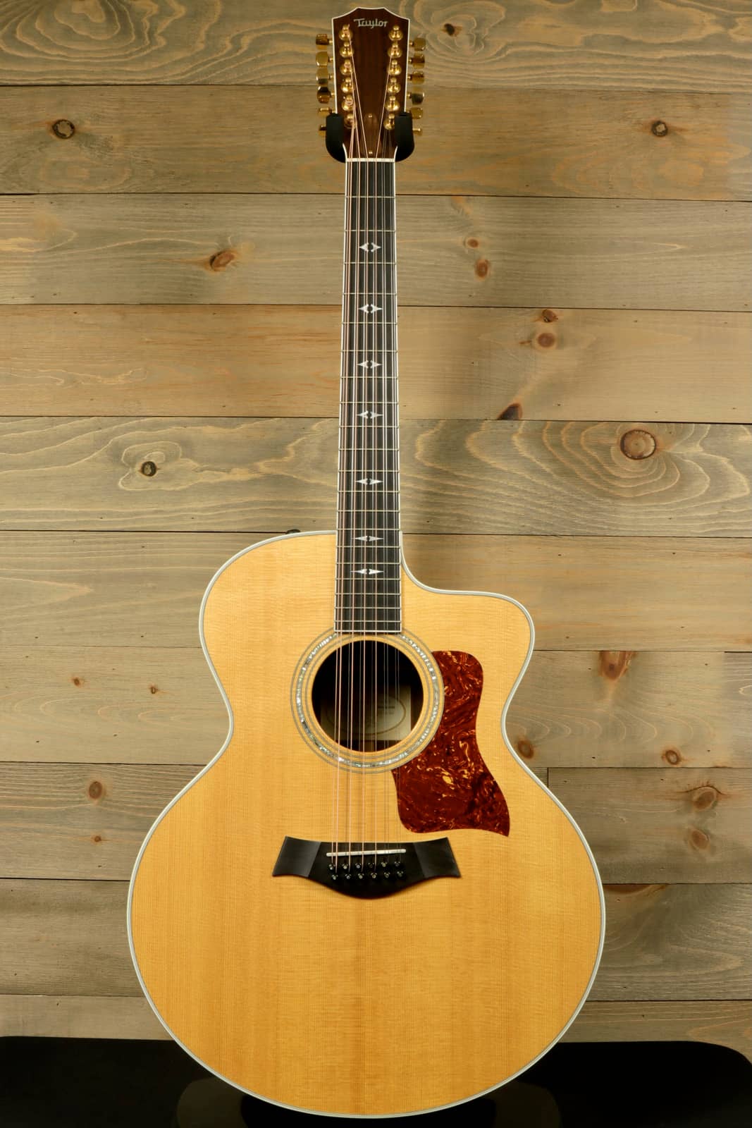 Taylor 2003 Taylor 855-CE L1 in natural finish, front view, used acoustic electric guitar with Brazilian Rosewood