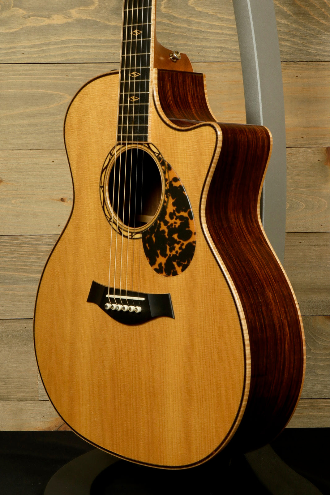 Used Taylor Cocobolo GA LTD guitar with exquisite wood grain and elegant design features
