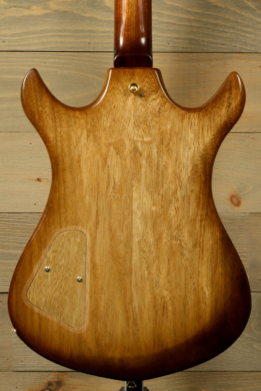 Back view of Weller Marquee PROTOTYPE guitar showcasing its natural wood finish and sleek design