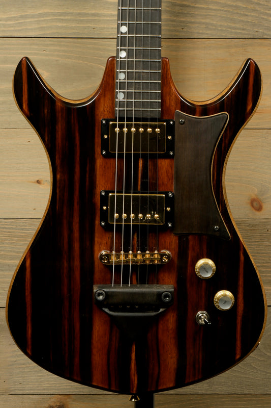 Weller Marquee PROTOTYPE guitar featuring a unique wood grain and dual pickups for versatile sound