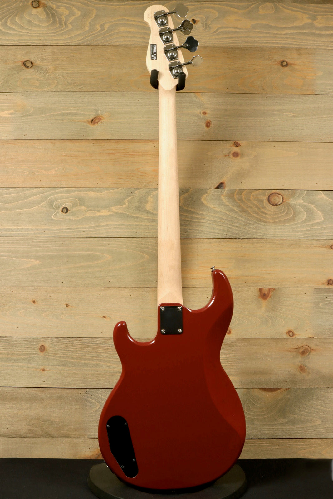 Yamaha BB234 4-String Electric Bass Guitar Raspberry Red, back view showcasing sleek design