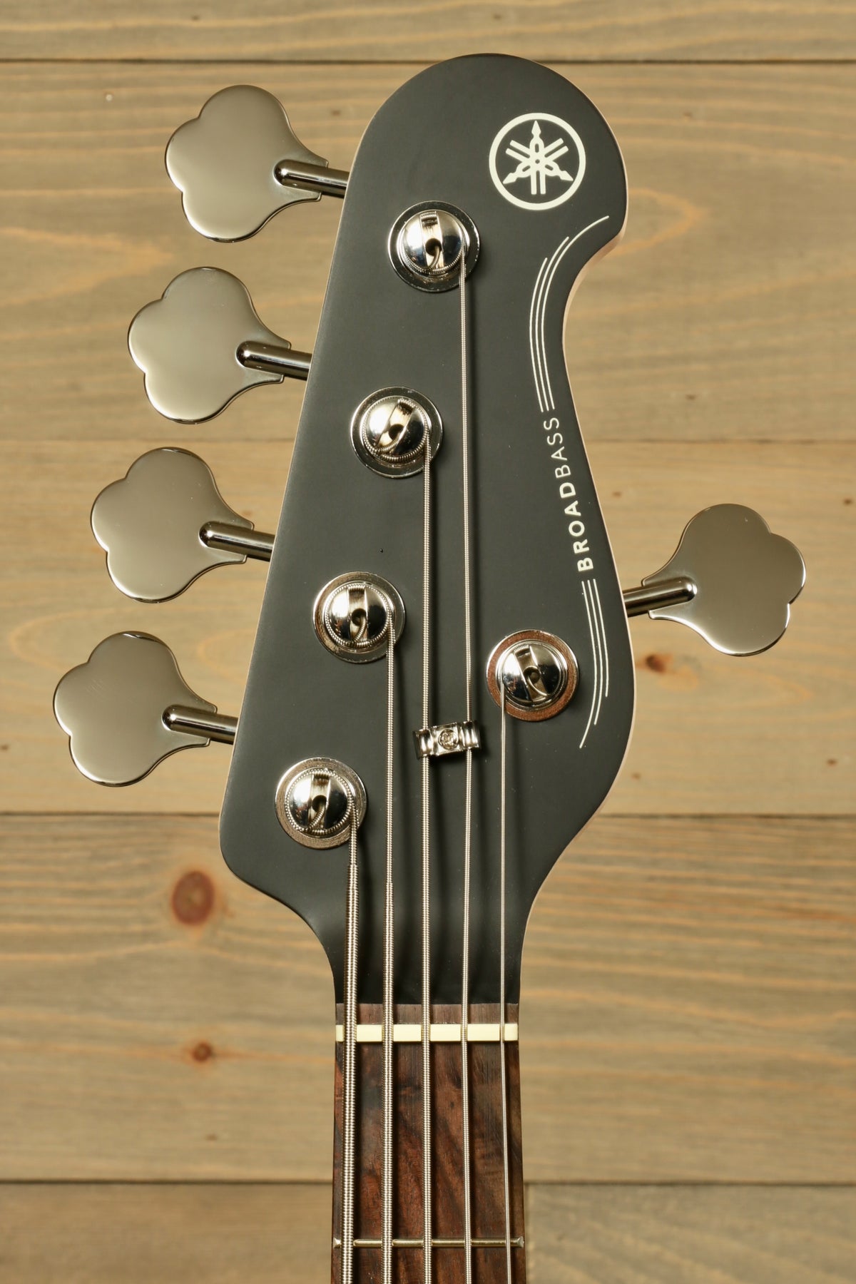 Yamaha BB235 5-String Electric Bass Guitar with a sleek black headstock, front view
