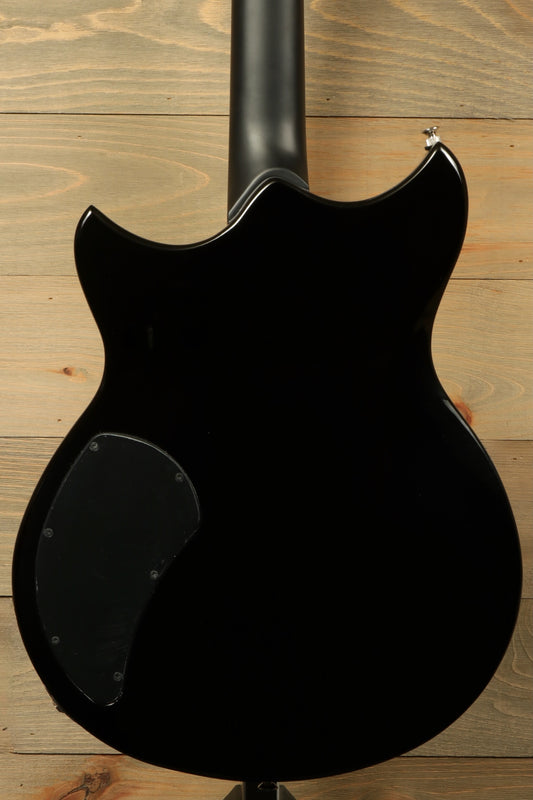 Yamaha Revstar Element RSE20 Electric Guitar Black, back view with smooth finish