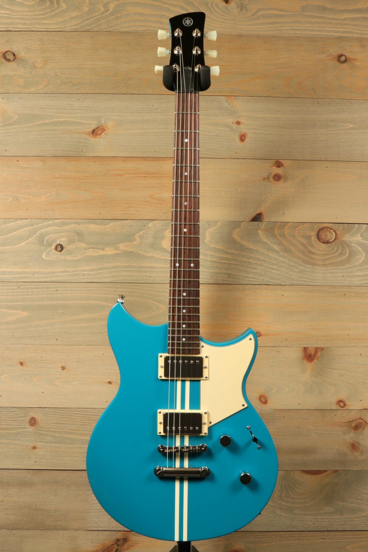 Yamaha Revstar Standard RSS20 Electric Guitar Swift Blue, front view with a sleek design