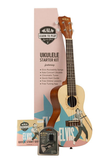 Kala Learn-to-Play Concert Uke with Elvis - Rockabilly