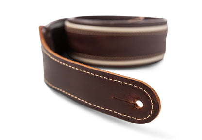 Taylor Century Strap,Cordovan Leather,2.5" Cordovan/Cream/Cordovan