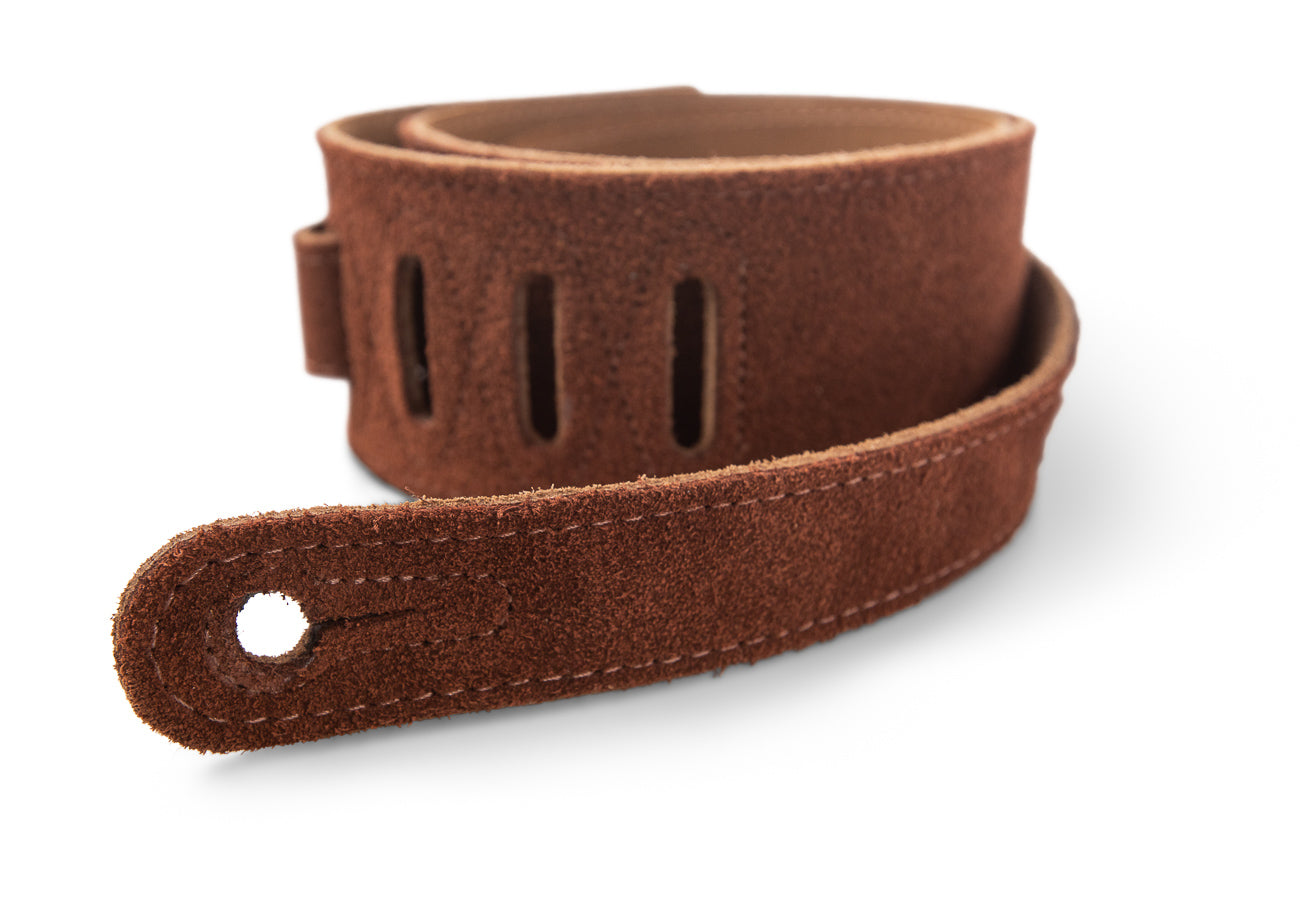 Taylor Strap,Embroidered Suede,Choc,2.5"