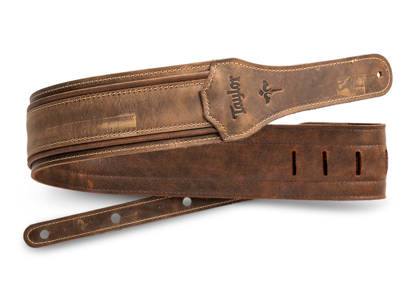 Taylor Wings Strap,Dark Brown Leather,3"
