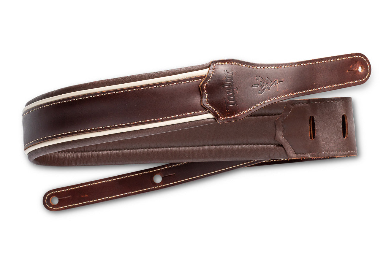 Taylor Century Strap,Cordovan Leather,2.5" Cordovan/Cream/Cordovan