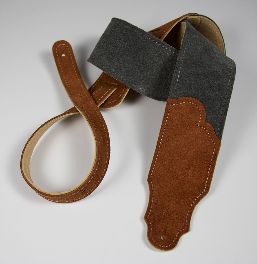 Franklin 2.5" Gray Sedona Suede/Natural Stitching/Rust End Tabs
