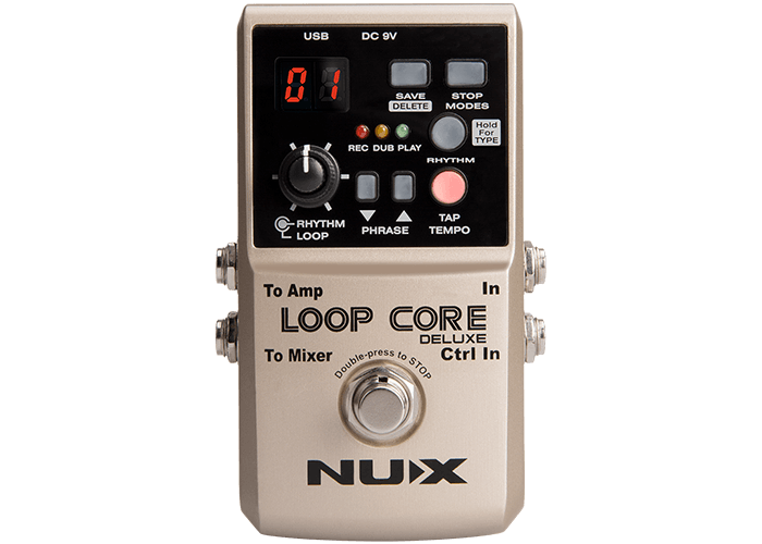 NUX Loop Core Deluxe 24-bit Looper Pedal Includes NMP-2 Dual Footswitch