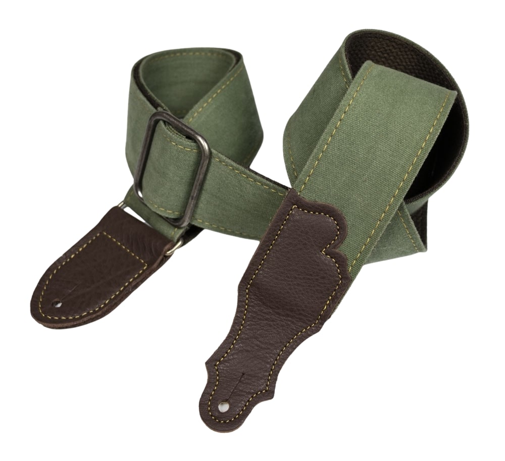 Franklin 2" Distressed Canvas/Glove Leather End Olive/Chocolate