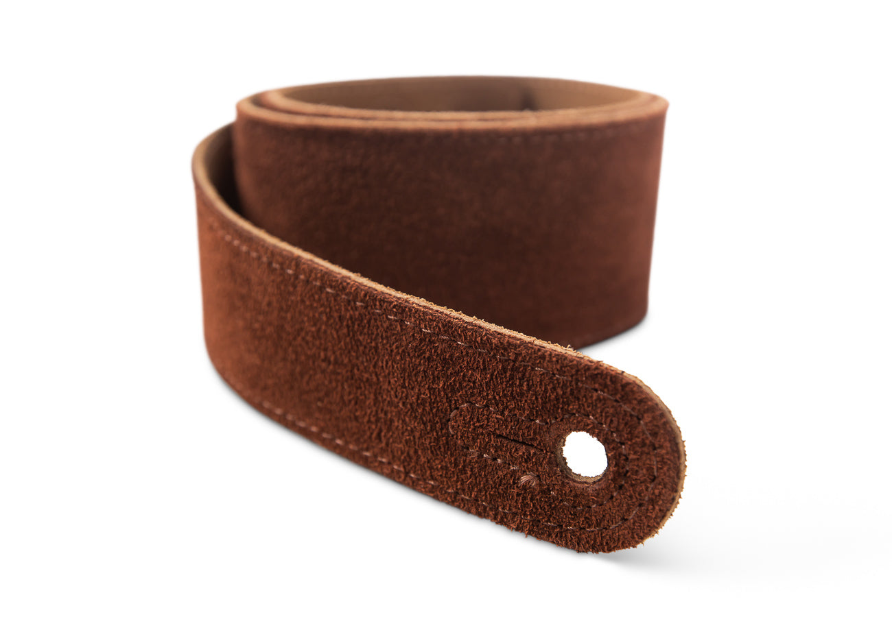 Taylor Strap,Embroidered Suede,Choc,2.5"